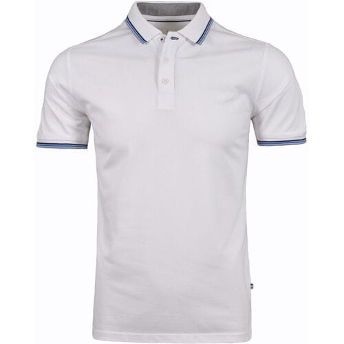 Ragman Polo Piqué Uni Tipping Keep Dry Finish Wit / male