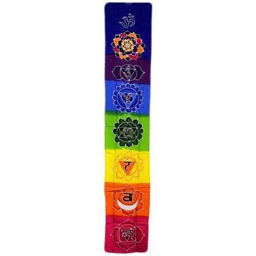 Wandkleed - Wanddecoratie - Chakra Banner Regenboog - 183x35 cm