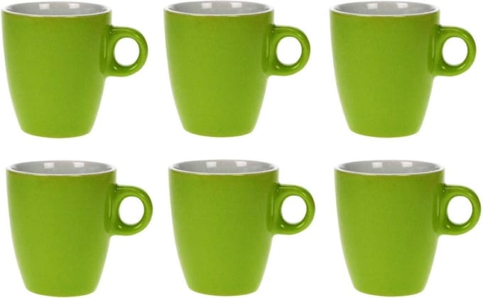 Cosy & Trendy Vicky Beker - 19 cl - Ø 7 cm x 8.5 cm - Groen - Set-6