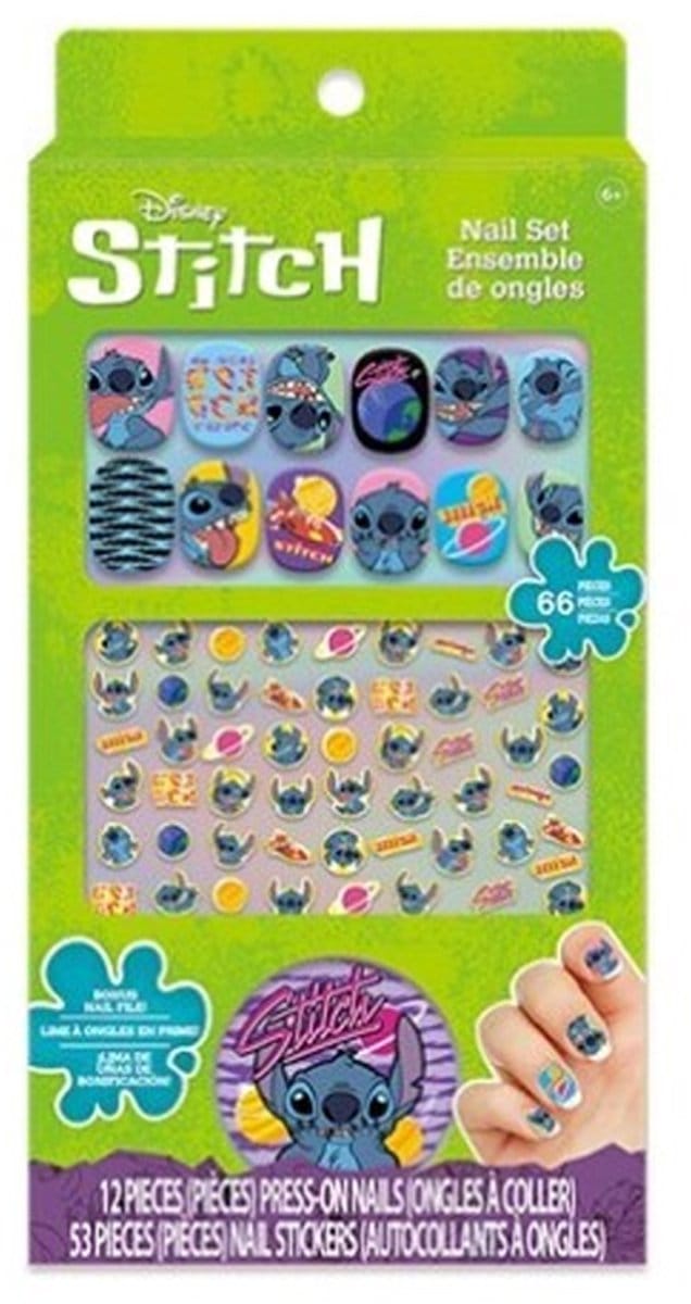 Lilo & Stitch Nepnagelset - 66-delig - Nagelstudio met stickers - Vanaf 6 jaar