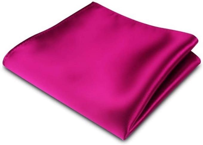 Elegante Satin Zakdoek - Fuchsia - Unisex