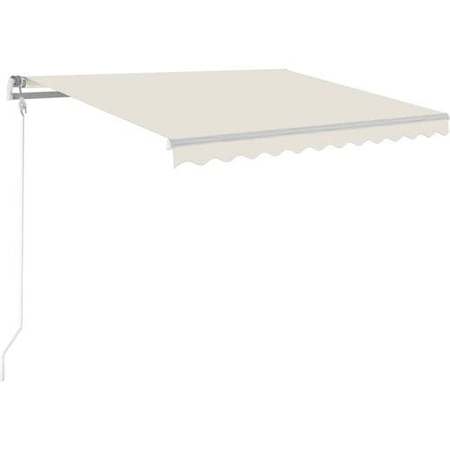 vidaXL - Luifel - automatisch - met - LED - en - windsensor - 300x250 - cm - crèmekleur