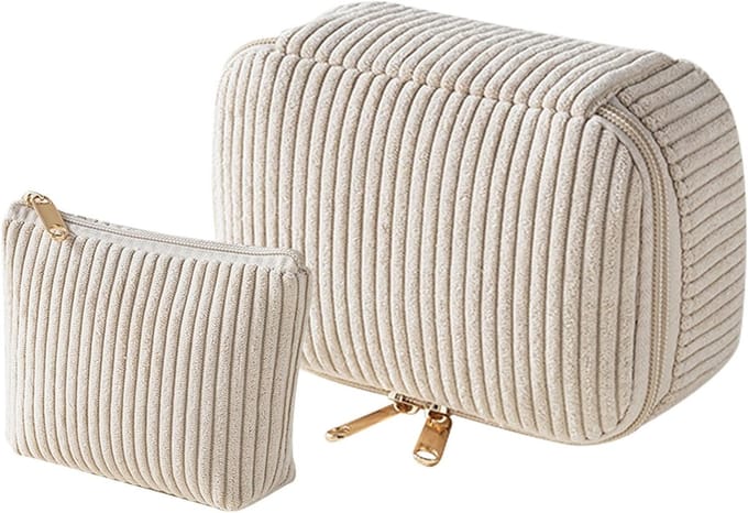Mini Make-up Tas voor Vrouwen, Gevoerd en Draagbaar, Perfect voor Reizen en Make-up Opslag