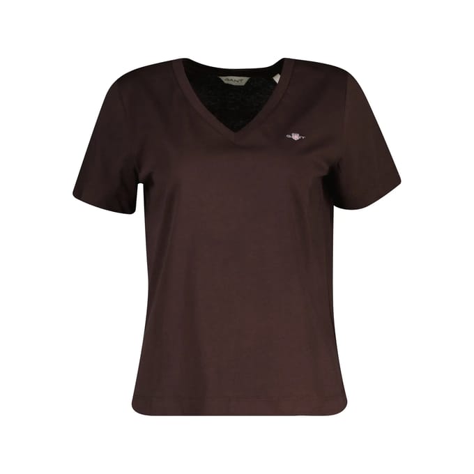 Dames-T-shirt met V-hals Gant Shield