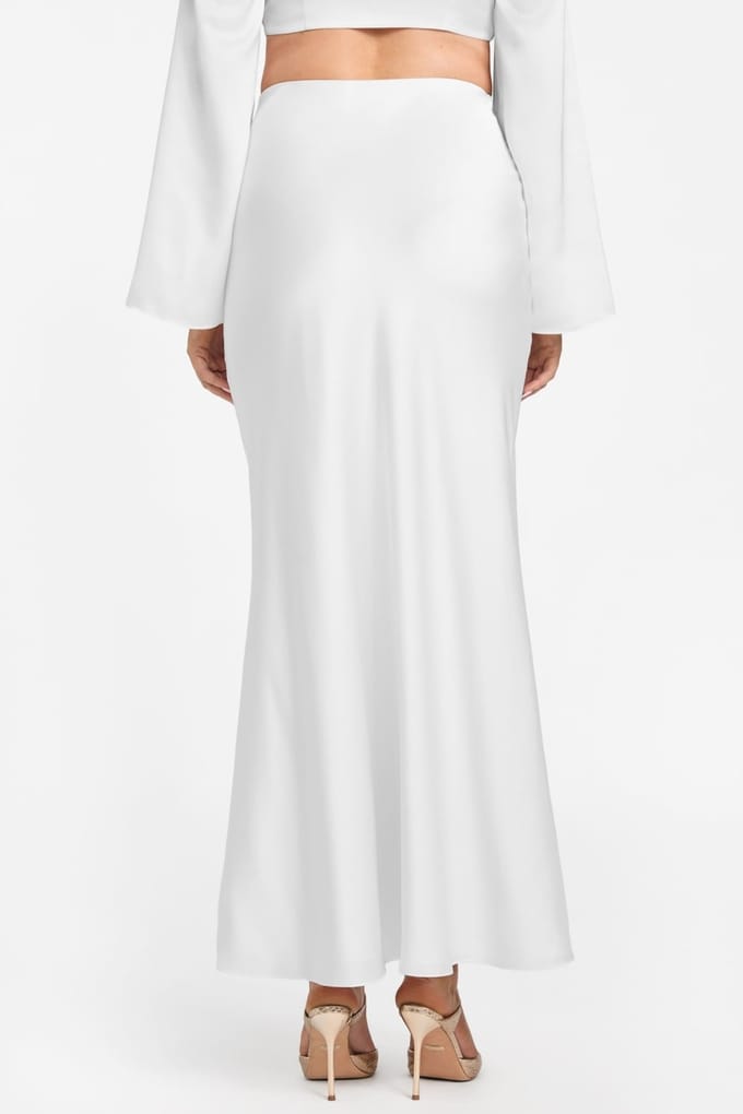 GUESS Monica Long Skirt White Peaks Größe: 42 | Maxiröcke Outlet | Damen | Weiß