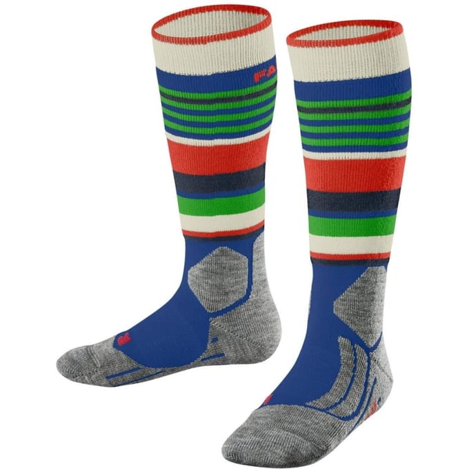 FALKE SK2 Intermediate warm dik Wol Functioneel Materiaal skisokken kinderen blauw - maat 27-30
