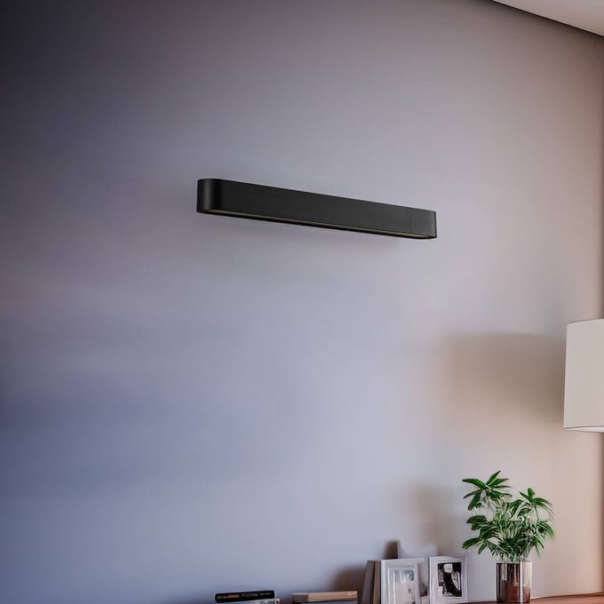 Nowodvorski Lighting Wandlamp Soft, breedte 60 cm, grafiet, aluminium, G13