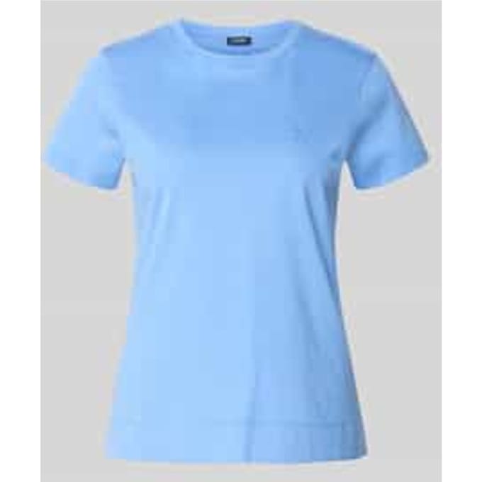 t-shirt met ronde hals en motiefstitching