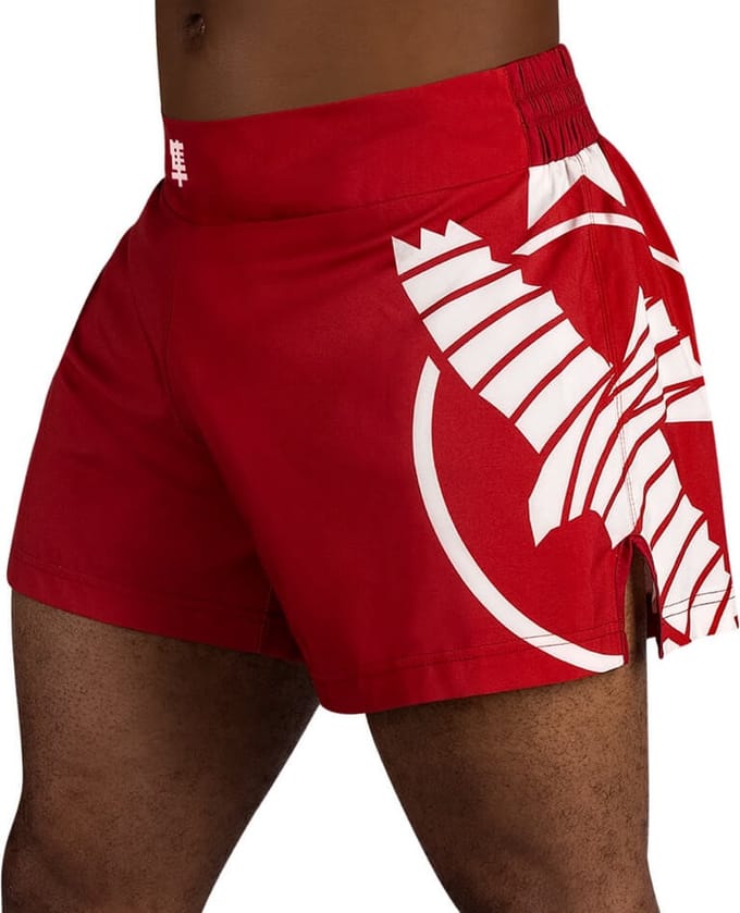 Hayabusa Icon Kickboxing Shorts - Rood / Wit M