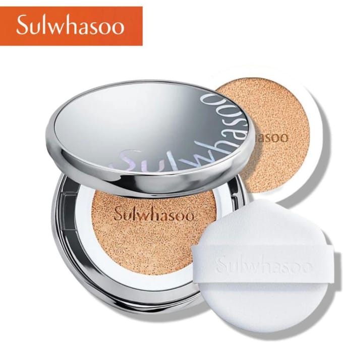 Sulwhasoo Perfecting Cushion SPF 50+/PA+++ 15g + refil 15g  #21N1 Beige +RANDOM GIFT gray