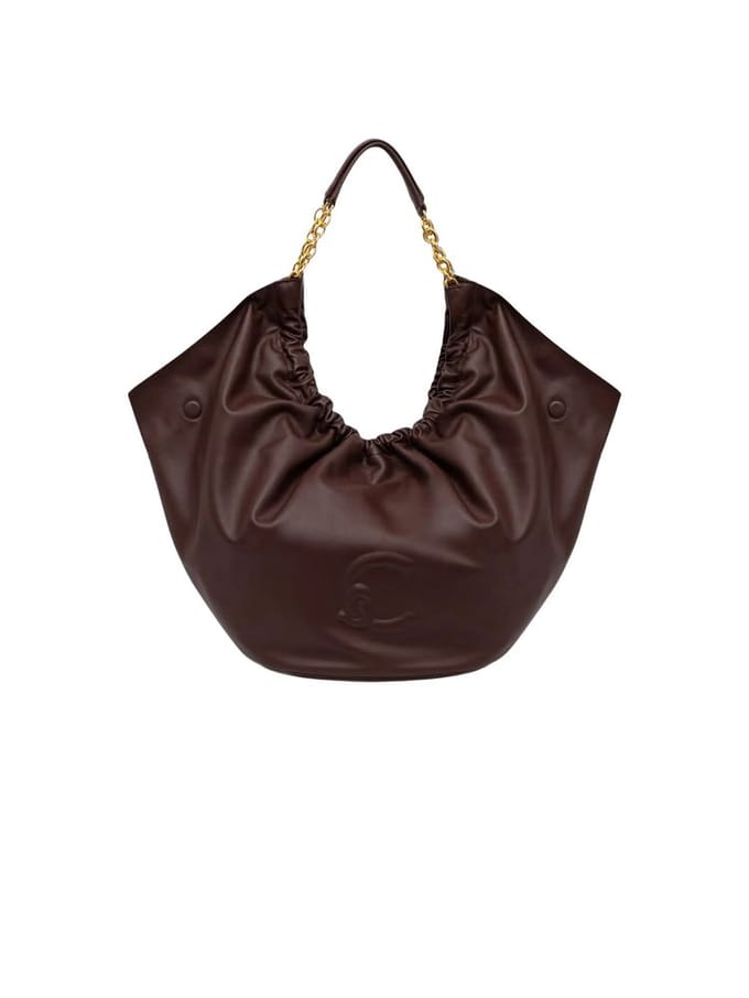 COCCINELLE Leren schoudertas shopper Smash Handbag Smooth Leather Berry donkerpaars