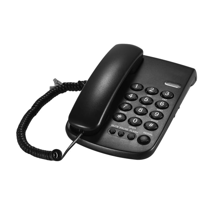 Draagbare Bedrade Telefoon Telefoon Mechanisch Slot Wandmontage Handset Basis Other Head wit