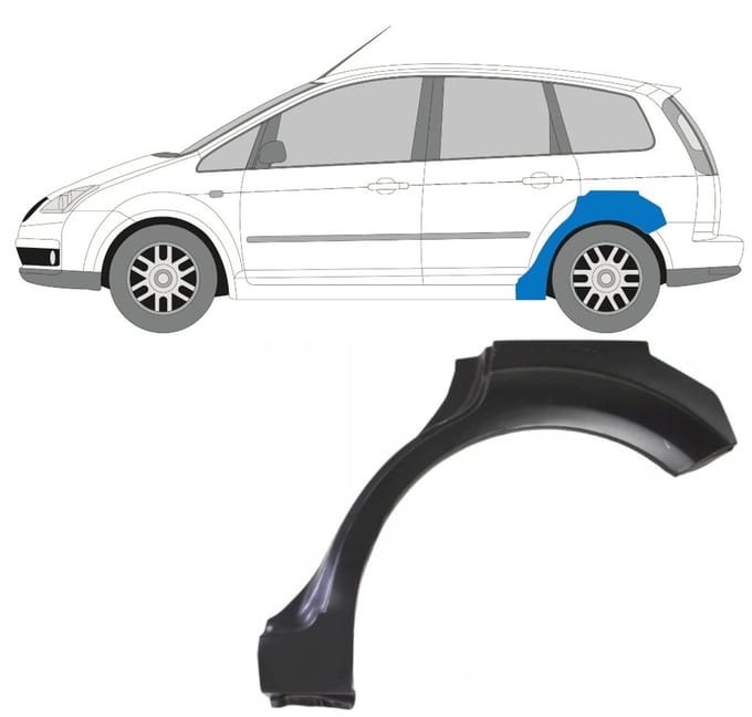 Reparatiepaneel achterspatbord voor Ford Focus C-MAX 2003-2007 / Links