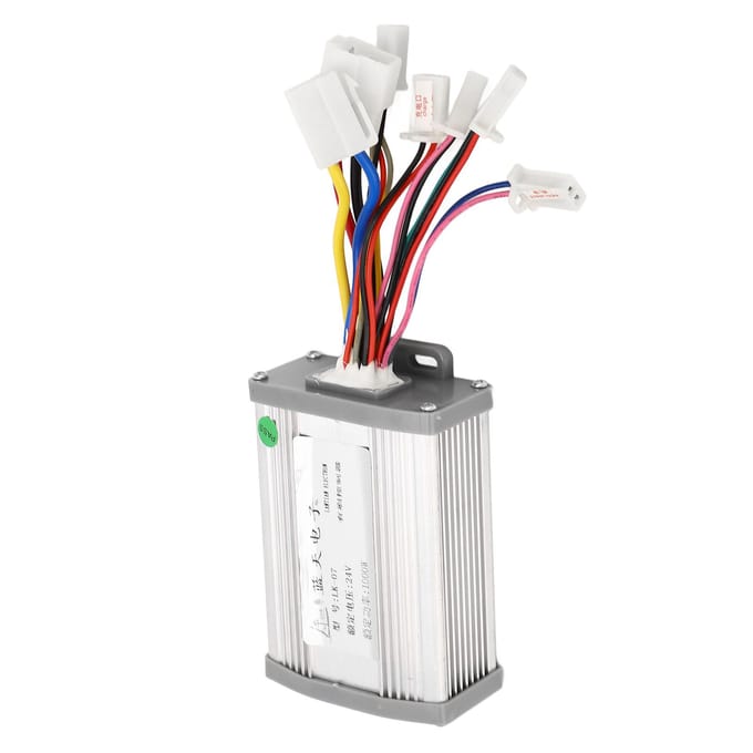 Contrôleur de Vitesse de Vélo Électrique 24V 1000W Brossé Pièce de Conversion de Vélo Électrique pour Remplacement white