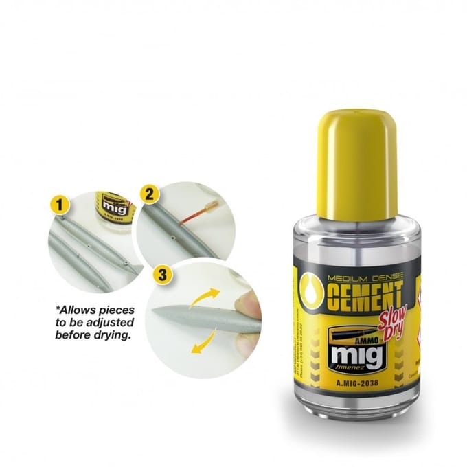 AMMO by Mig Jimenez Hobbylijm - MIG 2038 Medium Density Cement - Slow dry - Lijm - 30ml Lijm