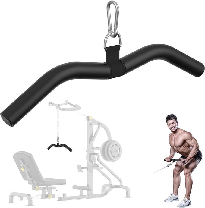 Verstelbare LAT Pulldown Bar voor Thuis Gym – 19 inch Handvat voor Kabelmachine