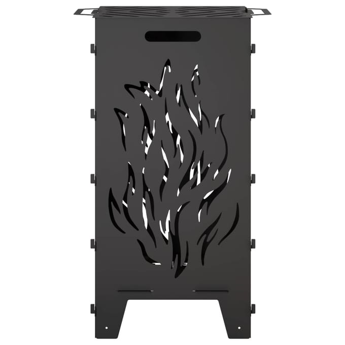 vidaXL - Vuurkorf - Zwart - 47 - x - 38 - x - 75 - cm - Staal