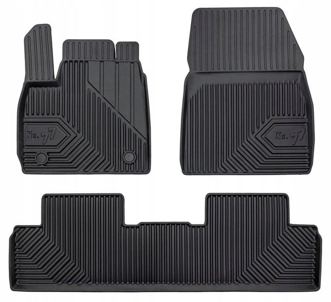 Frogum - No.77 - Automatten 3D - Geschikt voor RENAULT Megane E-Tech vanaf 2021 - 3-delig - TPE Rubber - Zwart