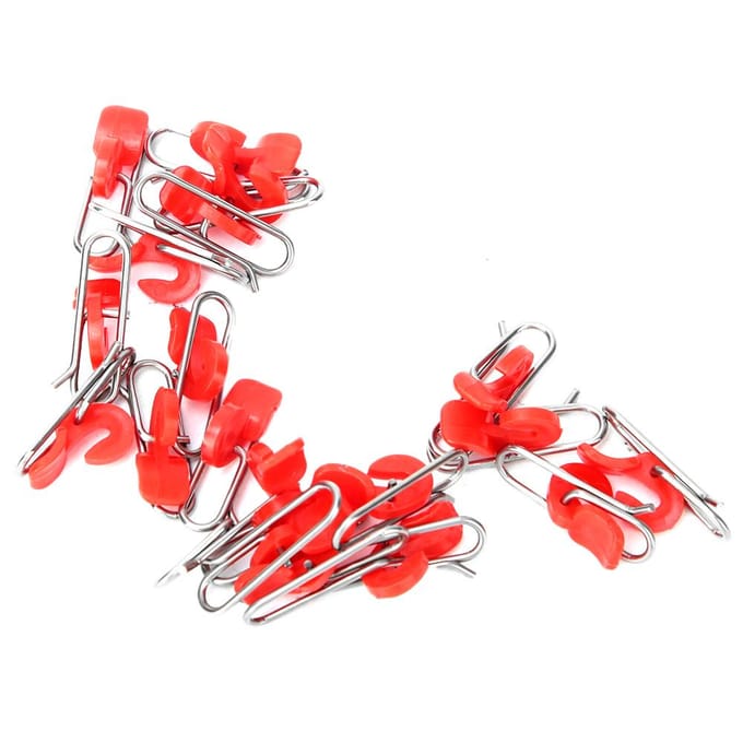 30 stuks Duurzame PE Lokaas Haken Clips Vis Haken Ontkoppelen Accessoires(rood) red
