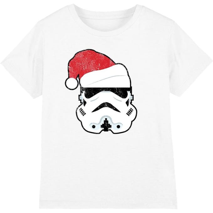 Star Wars Kinderen Stormtrooper Kerstman T-Shirt (Wit)