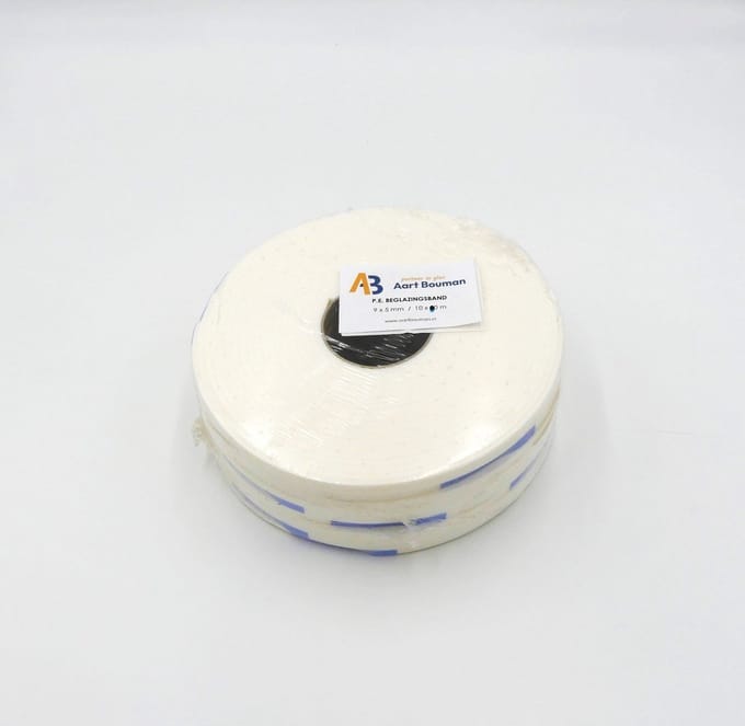 Glasband 9 x 5mm wit - pak 100m