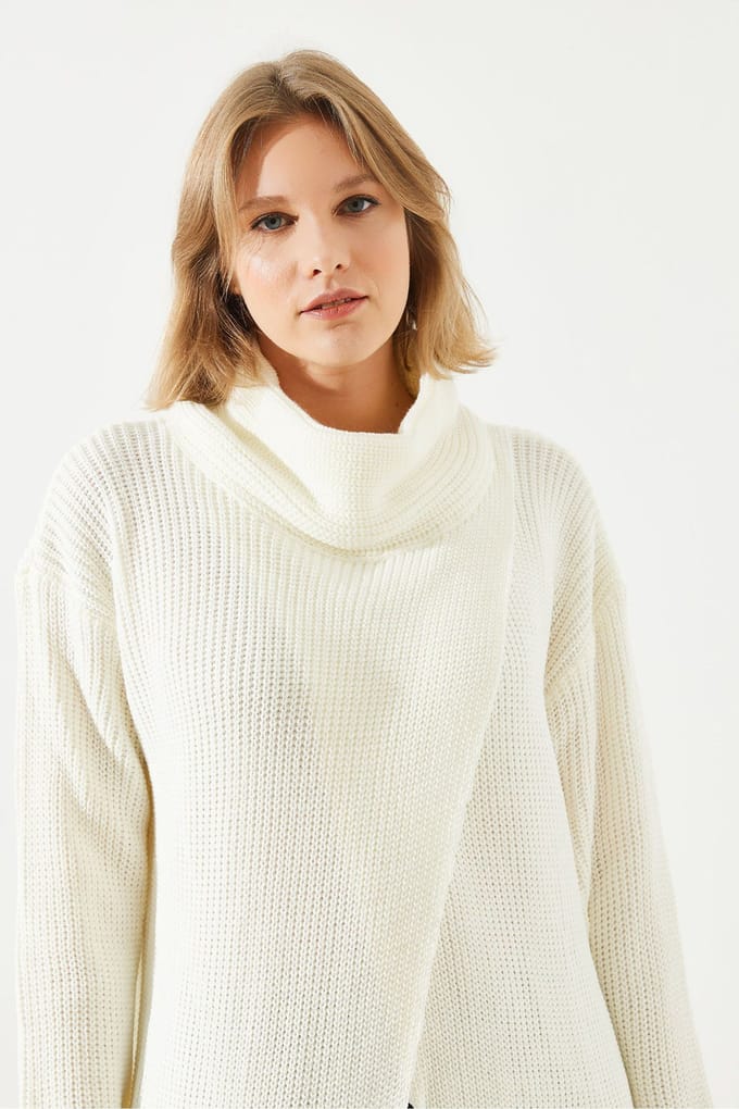 Gestreepte Col Maxi-jurk met Splits