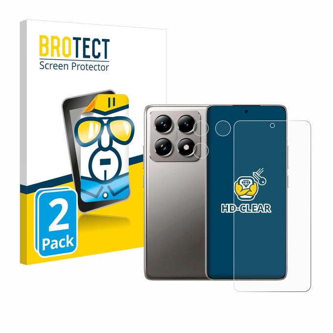 BROTECT - Screenprotector voor Xiaomi 14T (Voor+Camera) - Folie Beschermfolie transparant 2 Stuks