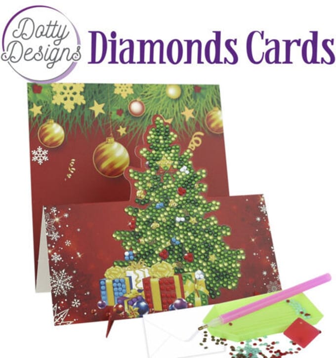 Diamond Painting Dotty Design Diamonds Cards | Christmas Tree