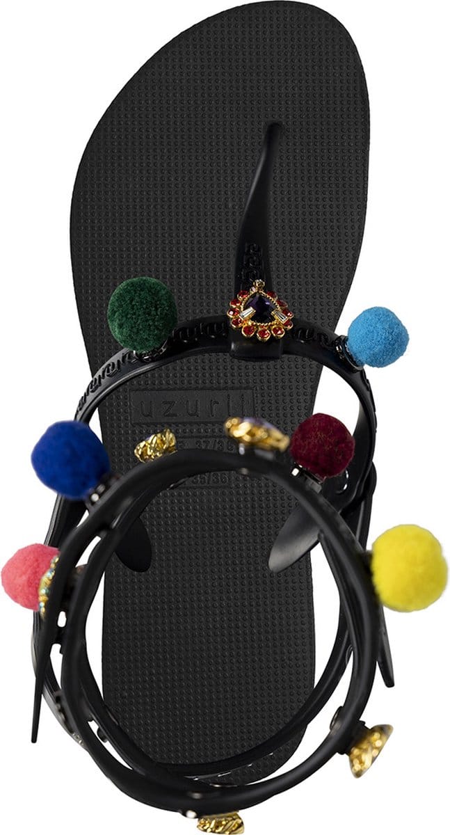 Uzurii | Teenslippers | Dames | Zwart | Maat 37/38