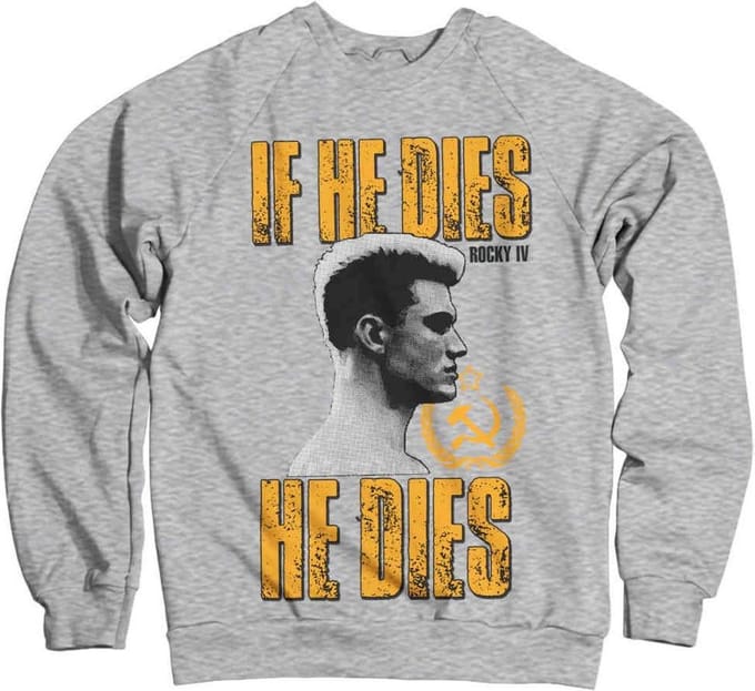 Rocky Sweater/trui -M- If He Dies, He Dies Grijs