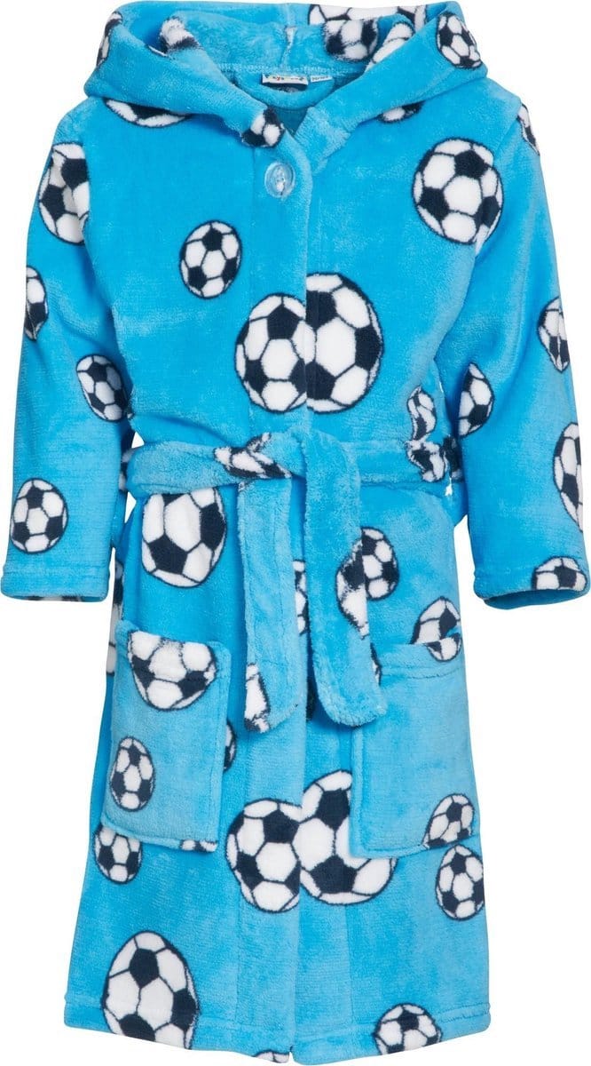Badjas Playshoes Voetbal-134/140-blauw