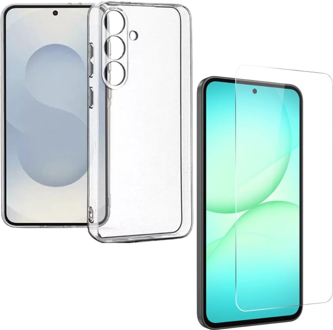 Siliconen Backcover - Soft Touch - Transparant - 2x Screenprotector & Hoesje Geschikt voor: Samsung Galaxy A37