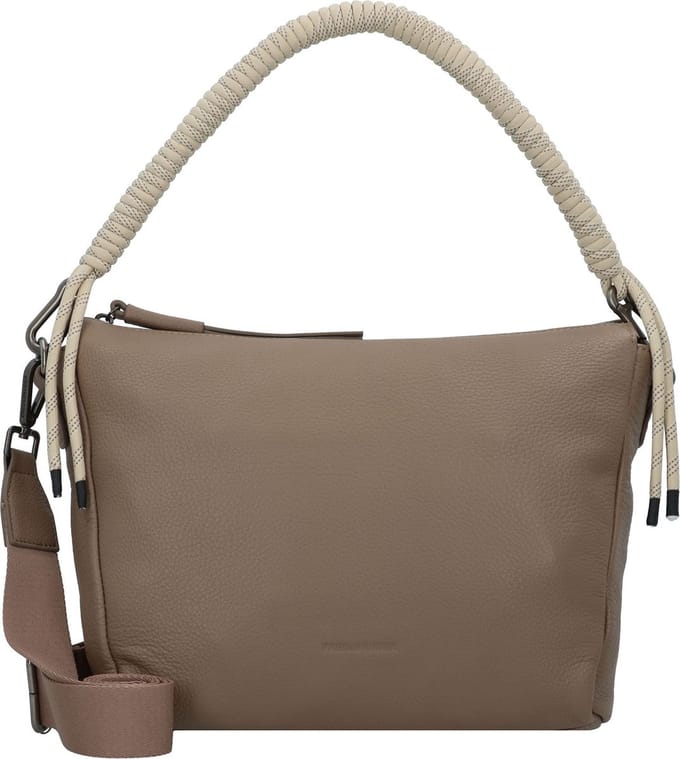 FREDsBRUDER Leren Schoudertas Nea Big Crossbag Almond Taupe