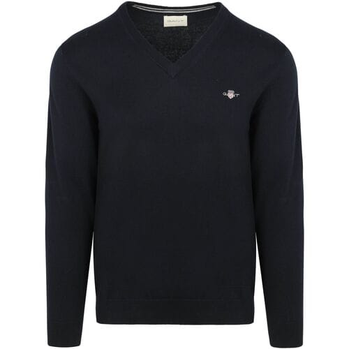 Gant Pullover V-Hals Navy - Maat M - Heren - Pullovers