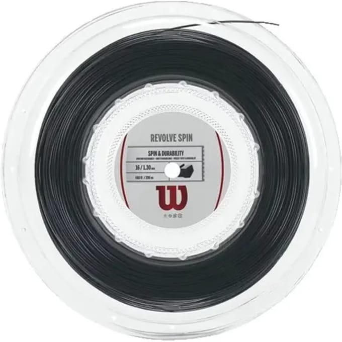 Wilson Revolve Spin Rol Snaren 200m-Zwart