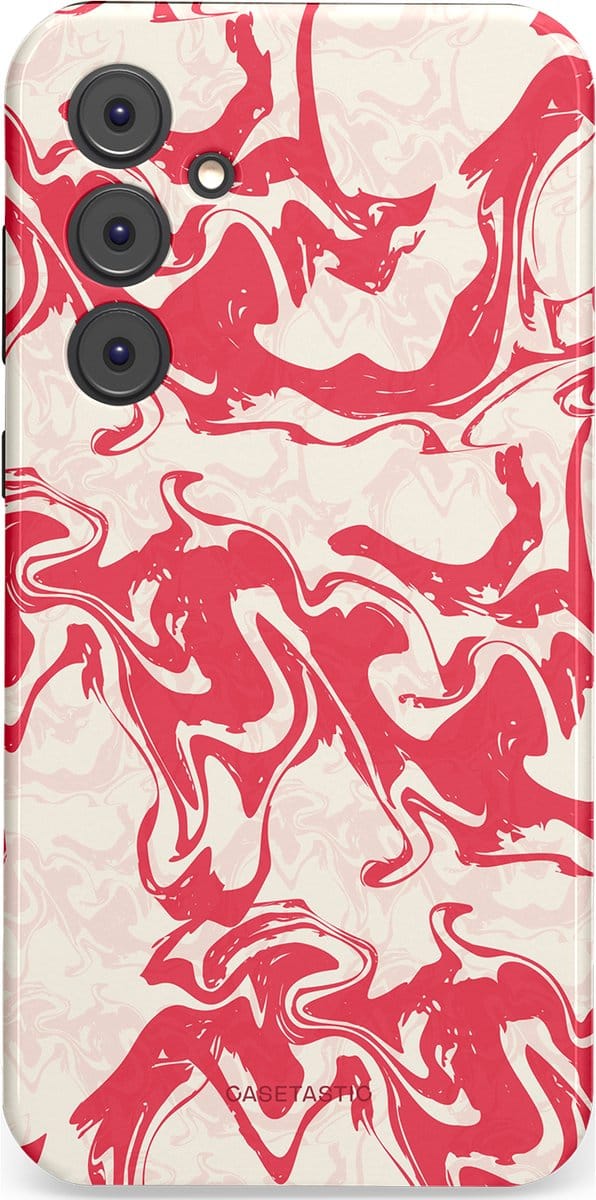Casetastic hoesje geschikt voor Samsung Galaxy A35 - Dubbellaagse bescherming - Marshmellow Explosie - Fashion Case - Koraal Wit Crème Lichtroze
