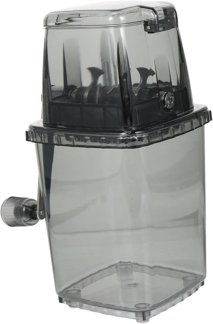 Handmatige Ijscrushmachine - IJsmachine Handbediend - Drankjes Bereiden - Draagbare Handslinger - 560 Gram - Zwart