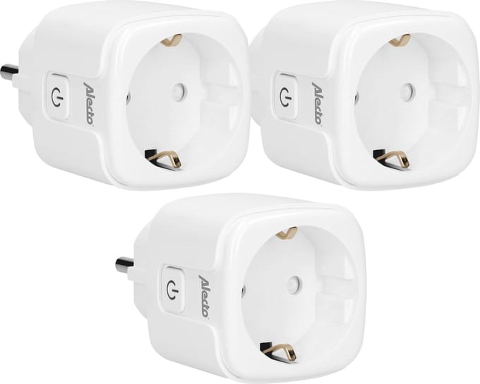 Alecto SMART-PLUG10 TRIPLE - Smart Wifi Tussenstekker - 16A 3680W - 3 stuks
