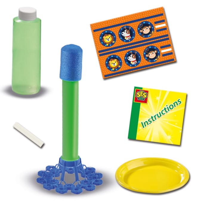 SES Creative Bubble Raket Bellenblaas om te Bouwen - 200 ml - Vanaf 3 Jaar - Goed Uitwasbaar - Schoencadeautjes Sinterklaas