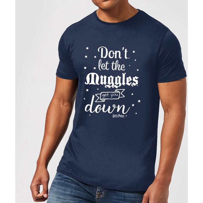 Harry Potter Don't Let The Muggles Get You Down T-shirt - Navy - M