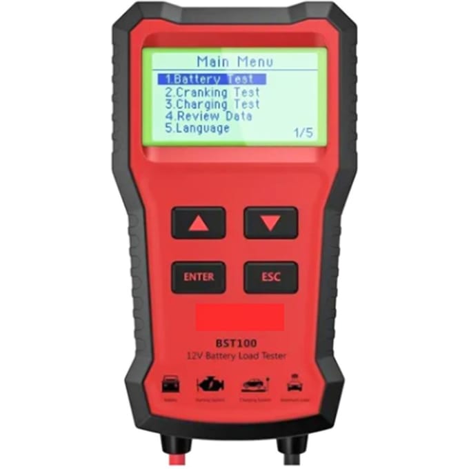 BST100 Testeur de Cellules 12V Testeur d'Accumulateur Auto Testeur de Cellules de Stockage Auto rouge