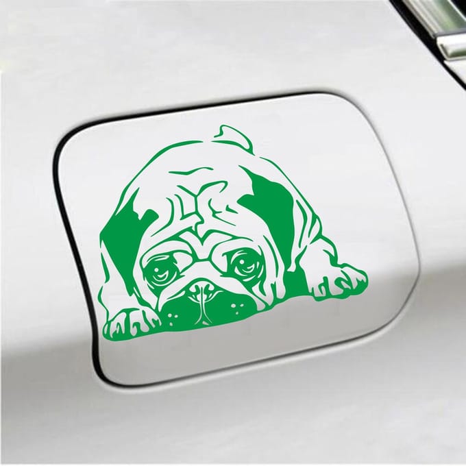 Bumpersticker - Hond - 11,6 X 16 - Groen