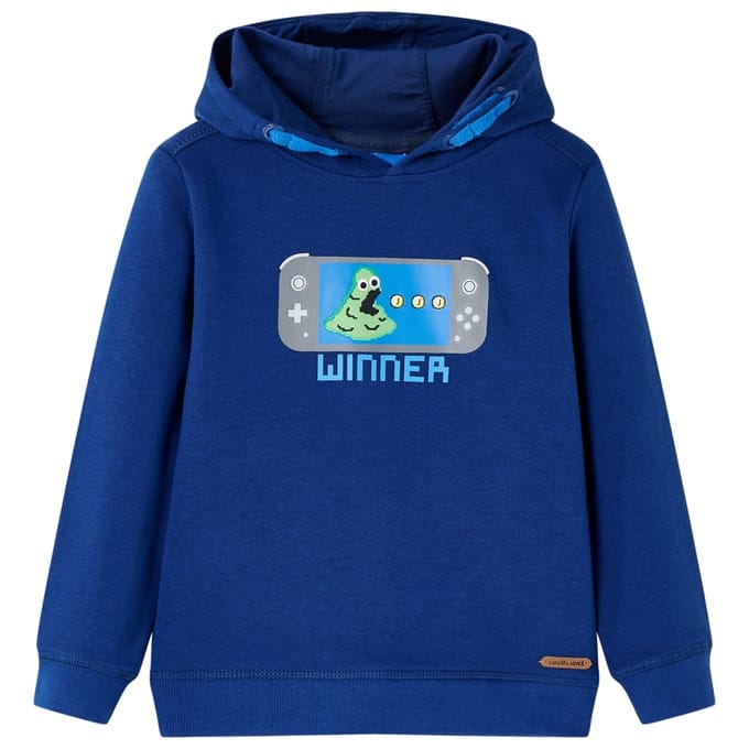 vidaXL - Kindertrui - met - capuchon - 116 - donkerblauw