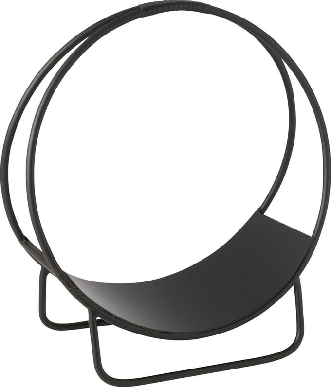 J-Line houder Brandhout Mark - metaal - zwart - small