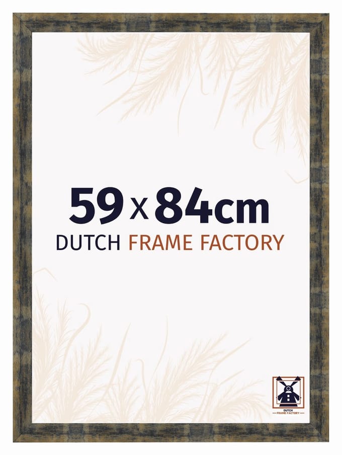 Fotolijst 59x84 cm - MDF - Blauw Goud Gemeleerd - Praag