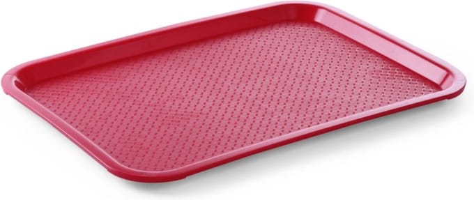 HENDI Medium fastfood dienbladen – rood – 305x415x20 mm – polypropyleen