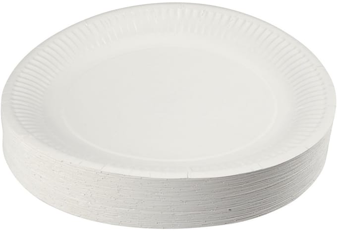 Creotime Papieren bord, d: 23 cm, 100 stuks