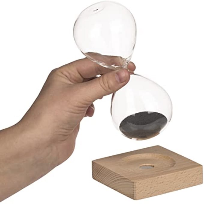 Magnetische Zandloper met Gekleurd Ijzerzand - Elegante Timer en Decoratie voor Thuis
