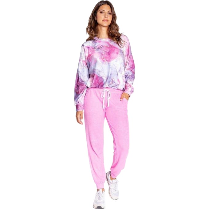PJ Salvage Dames/Dames Marble Sweatshirt (Poederroze)