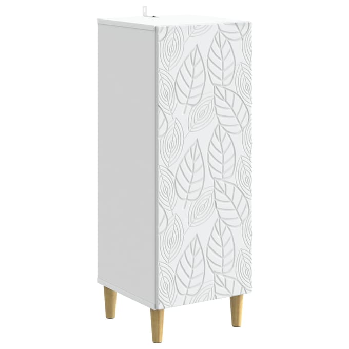 vidaXL - Dressoir - Wit - 33 - x - 34,5 - x - 90 - cm - Bewerkt - hout